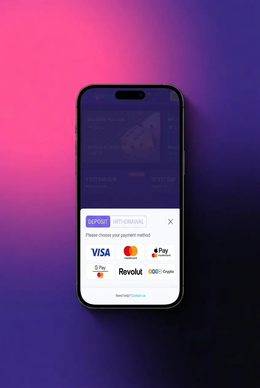 Vier stappen om een bonus te activeren op IgoBet in Nederland, van registratie tot activering